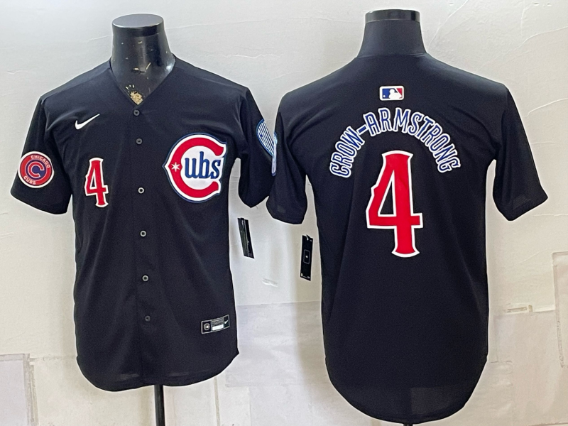 Men 2026 Chicago Cubs #4 Crow armstrong black Game Nike MLB Jersey 0815004->chicago cubs->MLB Jersey